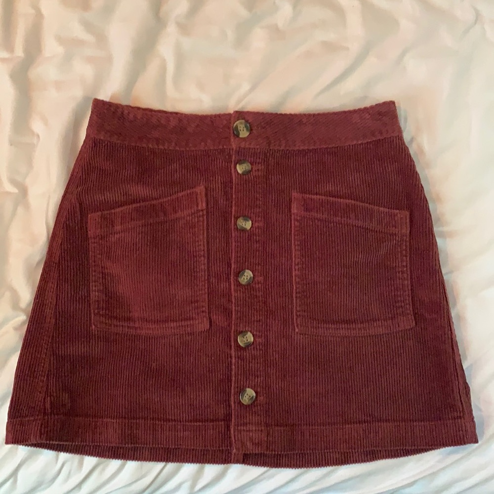 American Eagle High Rise A-Line Corduroy Skirt